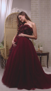 Wine Glow Gown