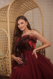 Wine Glow Gown